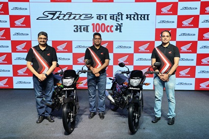  Honda ups the ante in 100-110cc commuter segment, Launches the all-new Shine 100 in Rajasthan