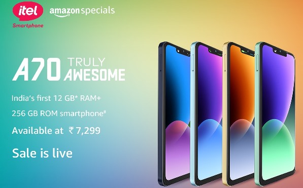  itel launches A70, India’s 1st smartphone with 256GB ROM & 12GB (4+8) RAM at Rs 7,299, sales live today on Amazon